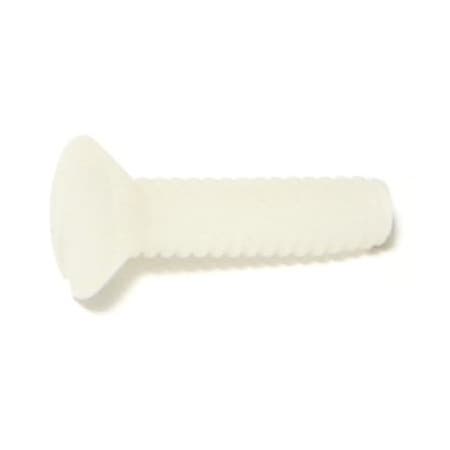 Midwest Fastener #10-24 x 3/4 in Slotted Oval Machine Screw, Plain Nylon, 15 PK 77131